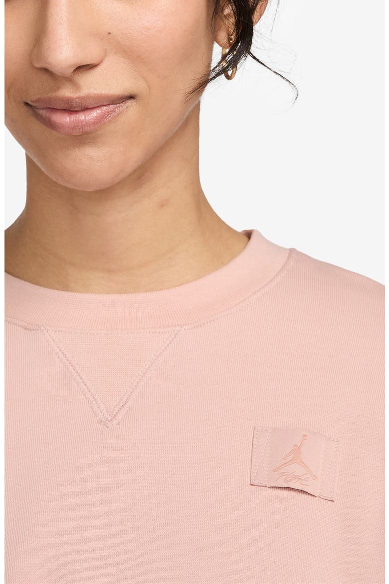 Flight Fleece Crop Sweatshirt, Alternate, color, PINK OXFORD