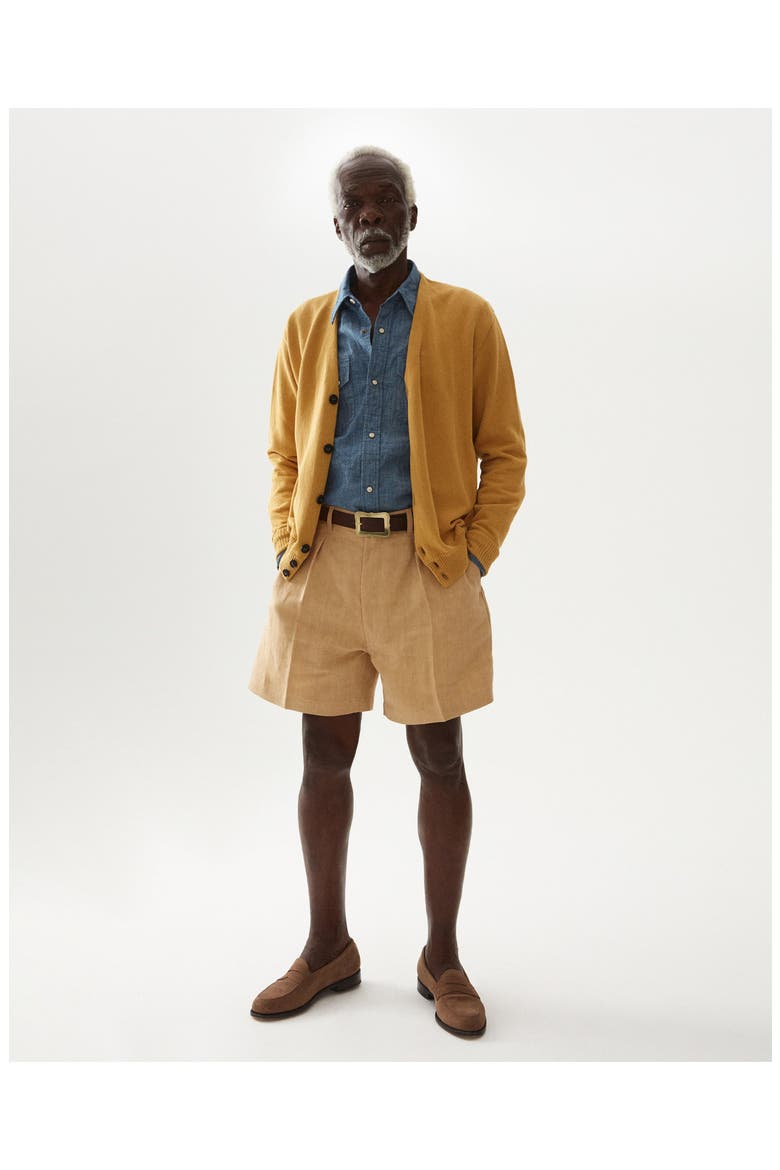 Oliver Cotton Knit Cardigan, Alternate, color, Mustard