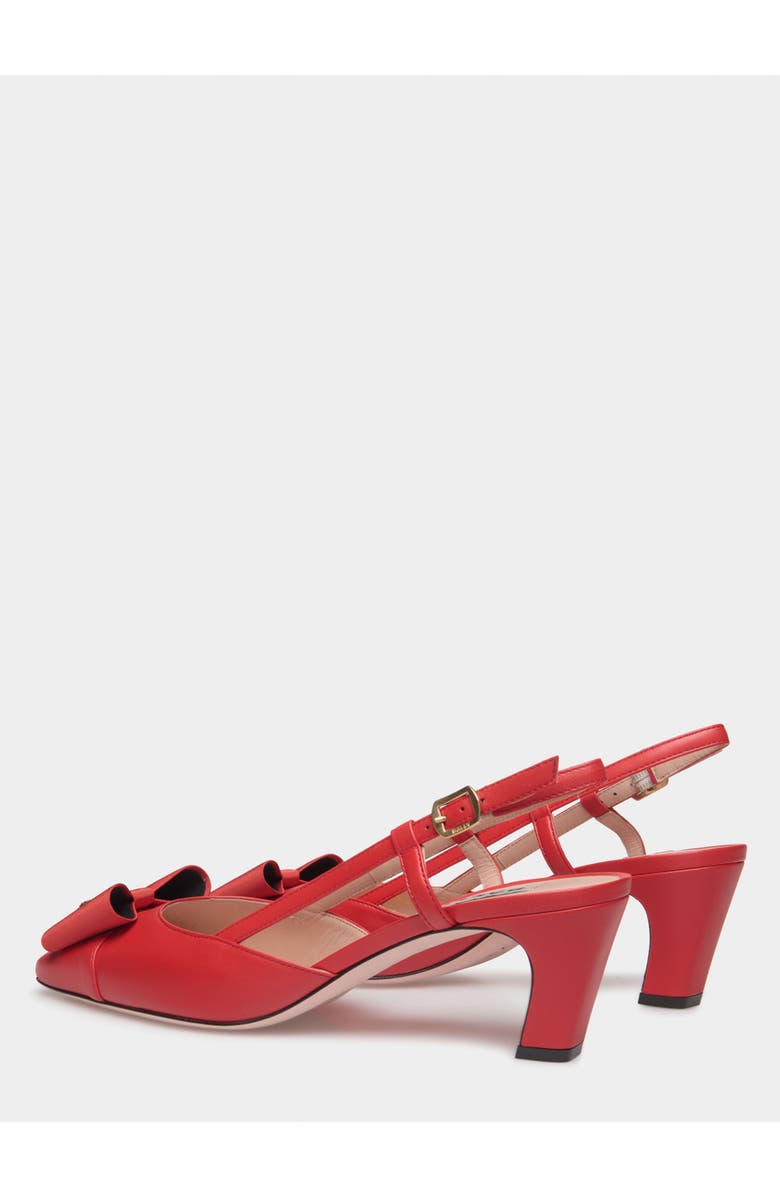 Bally B-Bow Slingback Pump in Leather, Alternate, color, Red
