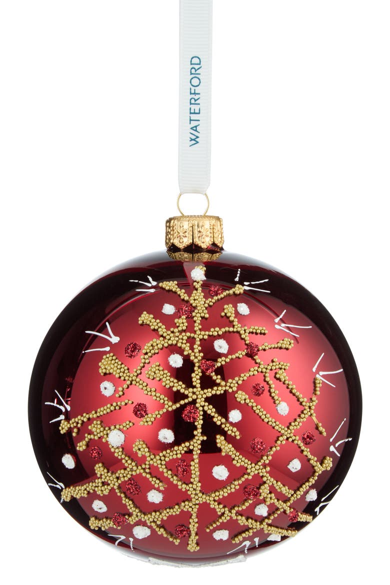 Holiday Heirlooms Winter Tree Glass Ornament, Alternate, color, MULTI