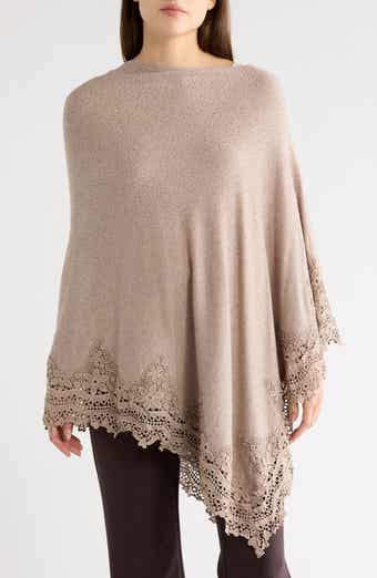 La Fiorentina Lace Trim Poncho