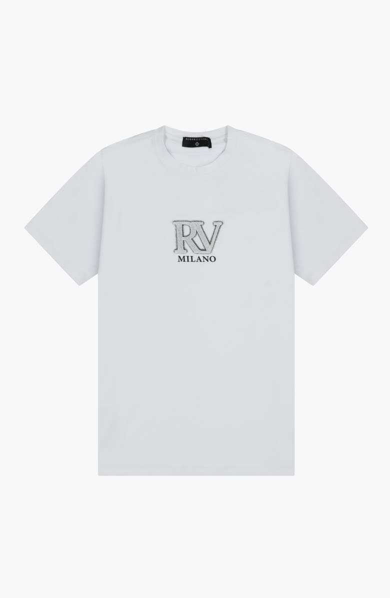 Roberto Vino Front Brush Slim fit Tee, Alternate, color, White