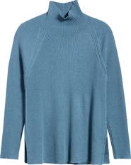 Eileen Fisher Rib Turtleneck Wool Sweater