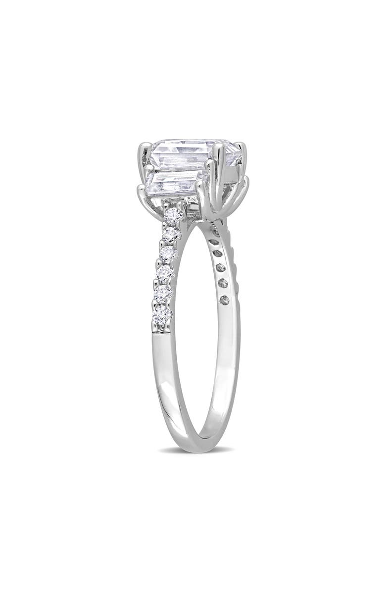 DELMAR Octagon Cut & Asscher Cut Moissanite Ring, Alternate, color, White