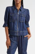 Cinq à Sept Holly Elbow Sleeve Denim Jacket