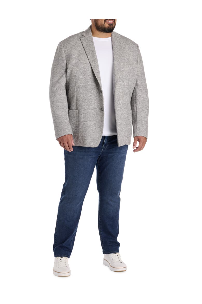 Big & Tall Everyday Knit Sport Coat, Alternate, color, GREY