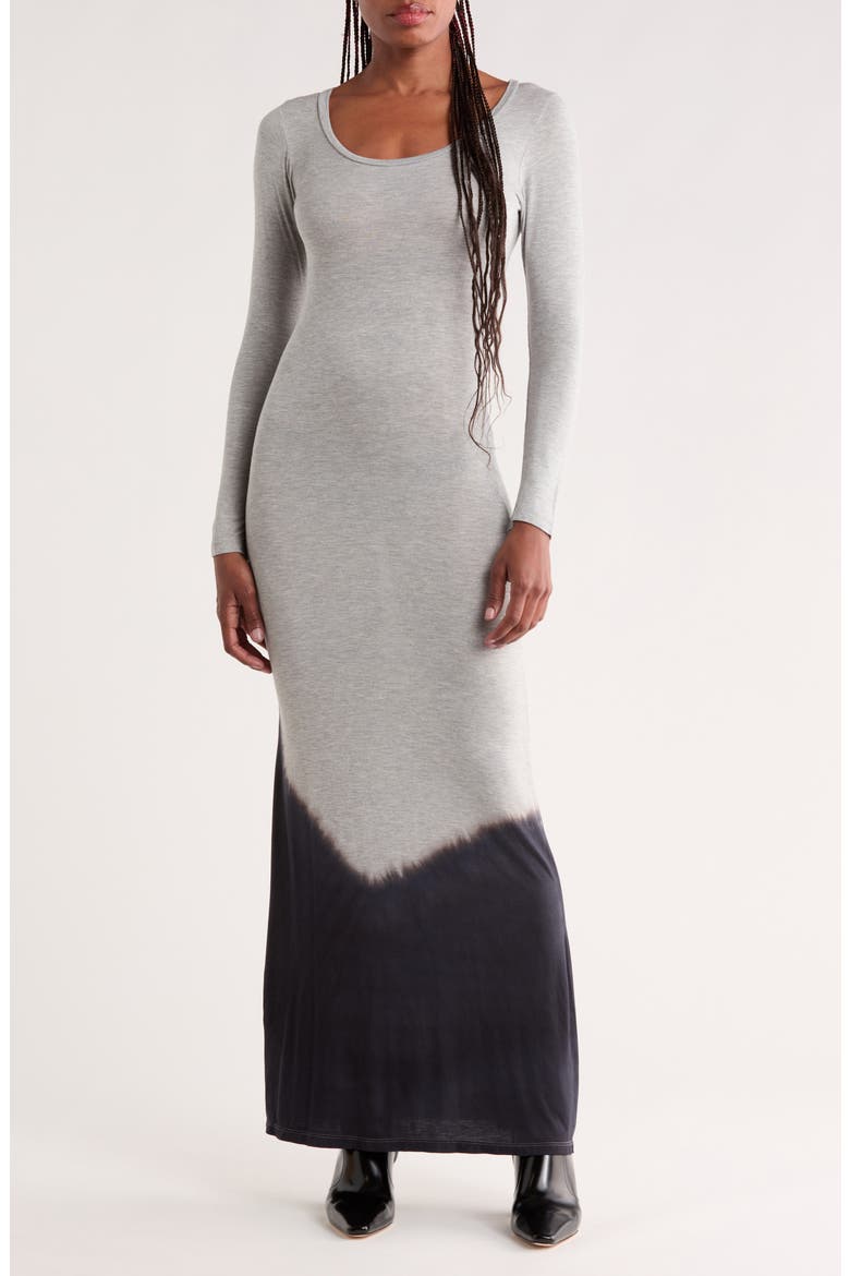 Long Sleeve Maxi Dress, Main, color, GREY