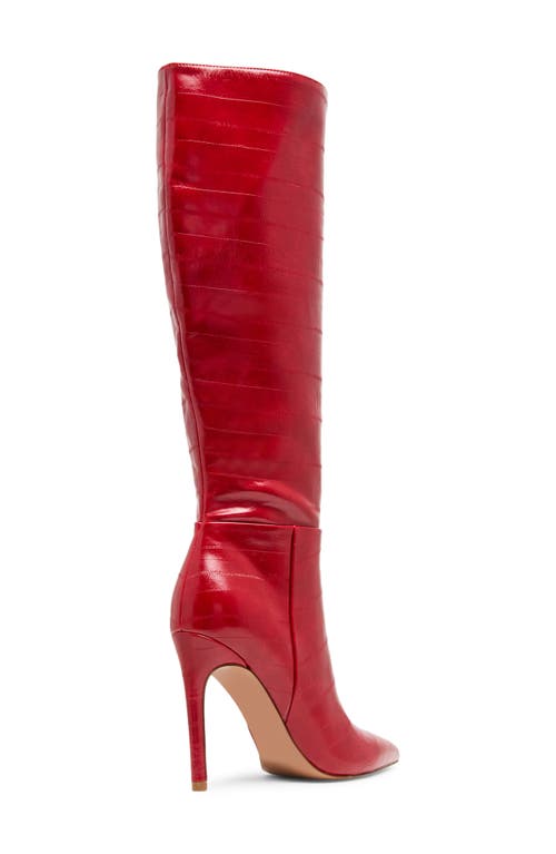 Steve Madden Nitro Knee High Boot In Red