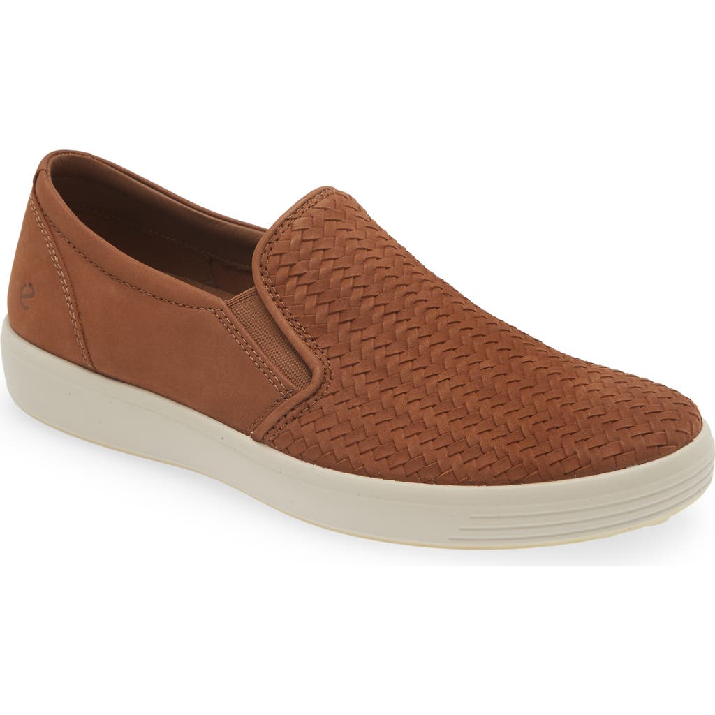 Ecco Soft 7 Slip-on Sneaker In Camel