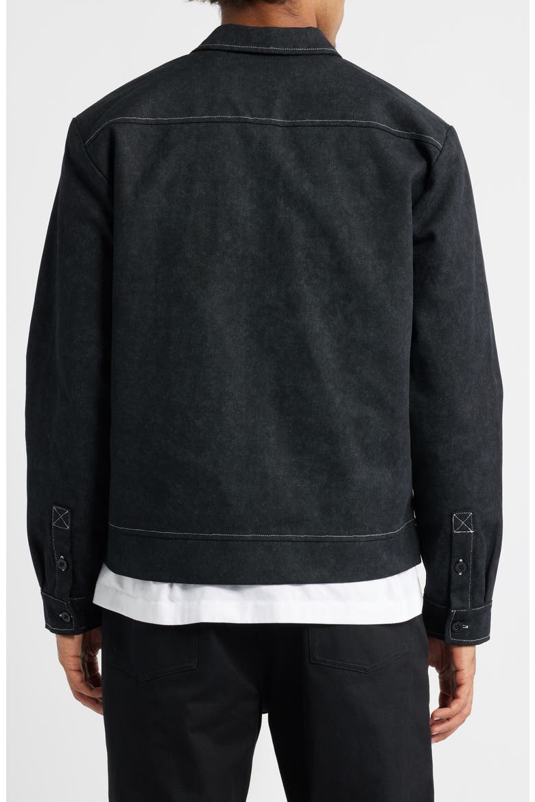 Twitch David Milano Zip-Up Shirt Jacket, Alternate, color, BLACK