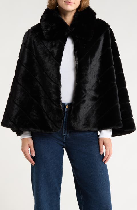 Faux Fur Cape