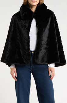 BCBG Faux Fur Cape