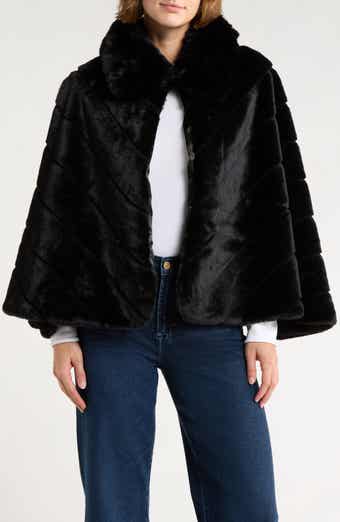 BCBG Faux Fur Cape