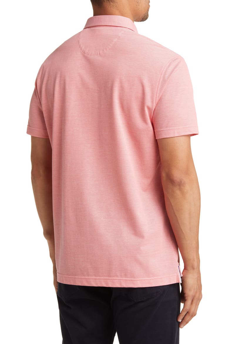 Trim Fit Short Sleeve Polo, Alternate, color, CORAL