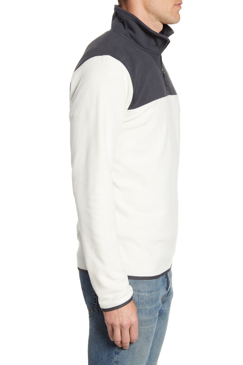 TKA Glacier Quarter Zip Fleece Pullover, Alternate, color, VINTAGE WHITE/ ASPHALT GREY
