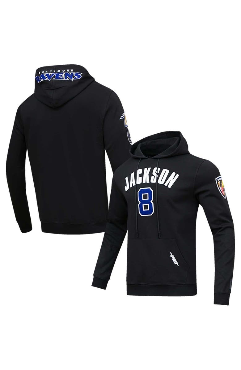 PRO STANDARD Men's Pro Standard Lamar Jackson Black Baltimore Ravens Player Name & Number Pullover Hoodie, Main, color, 