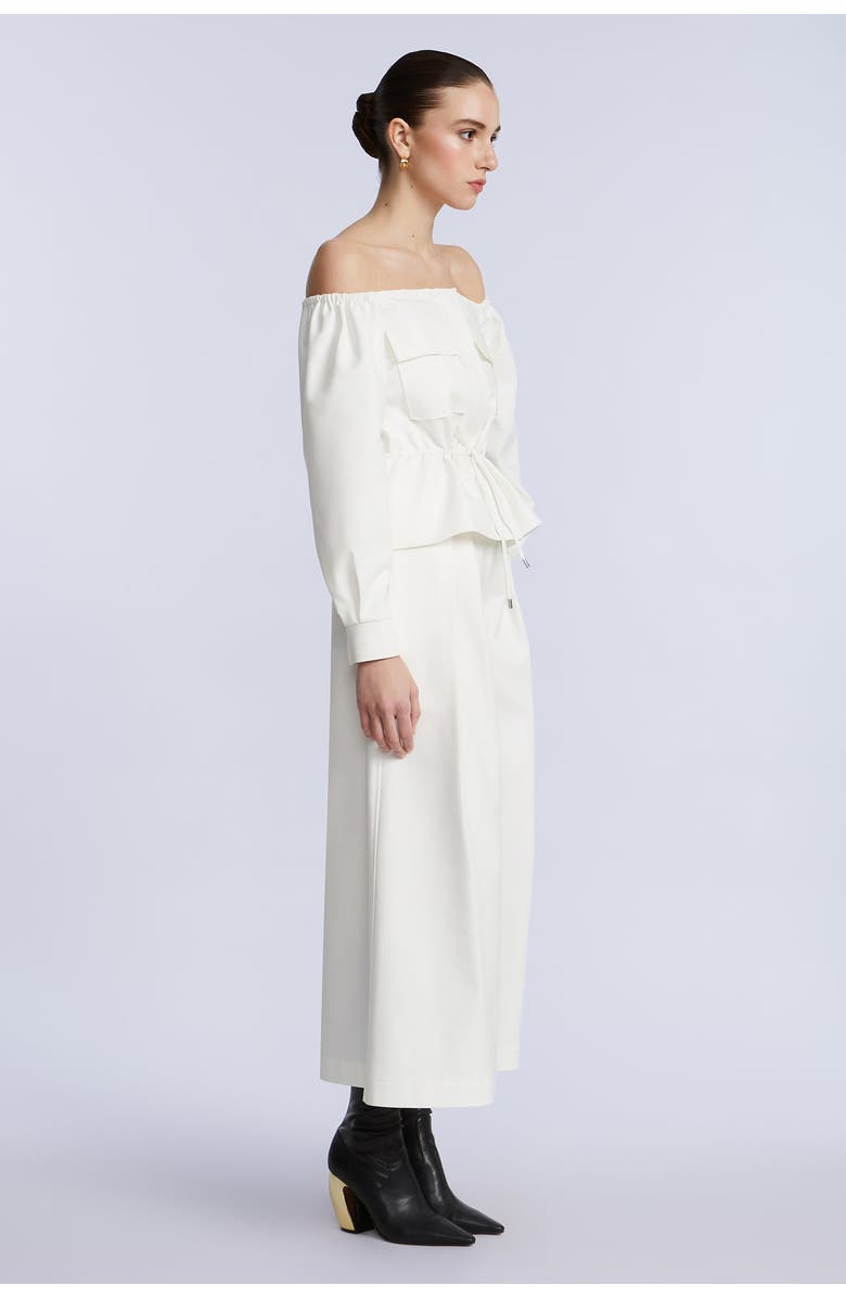 BCBGMAXAZRIA Off shoulder drawstring top, Alternate, color, 