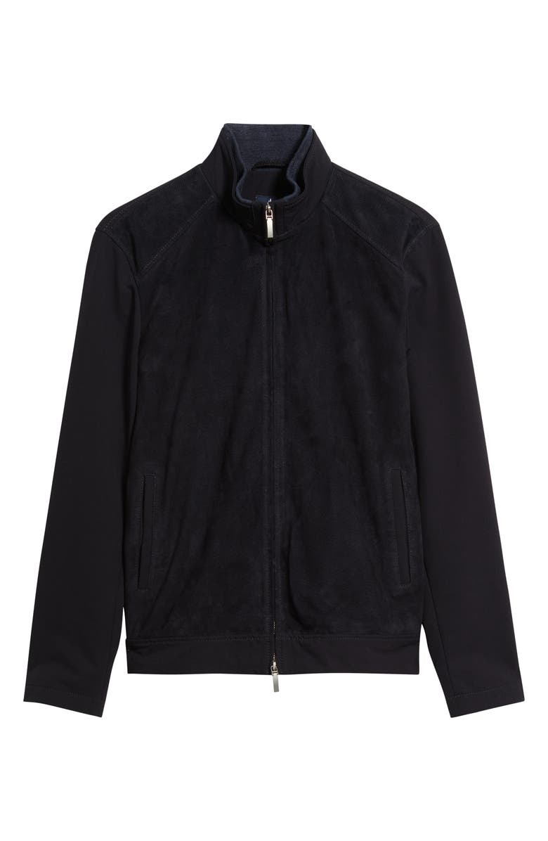 johnnie-O Agnelli Mixed Media Jacket, Alternate, color, Navy