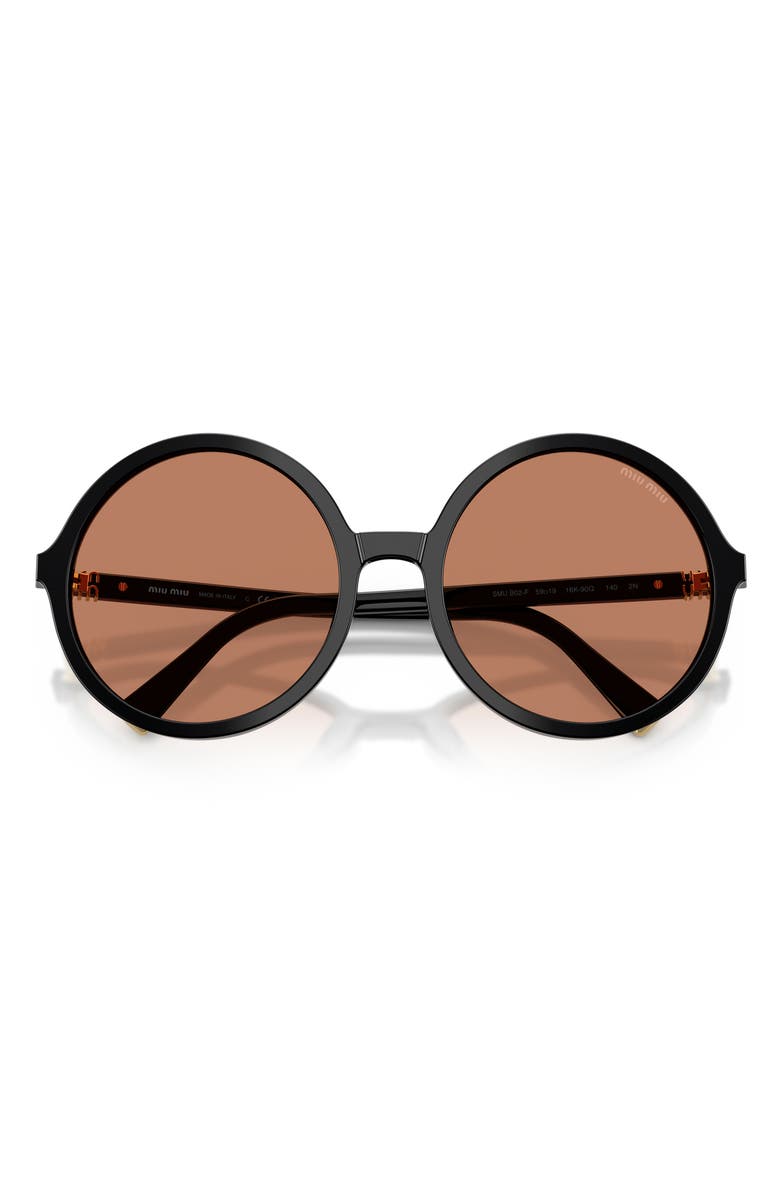 Miu Miu 59mm Round Sunglasses, Alternate, color, 