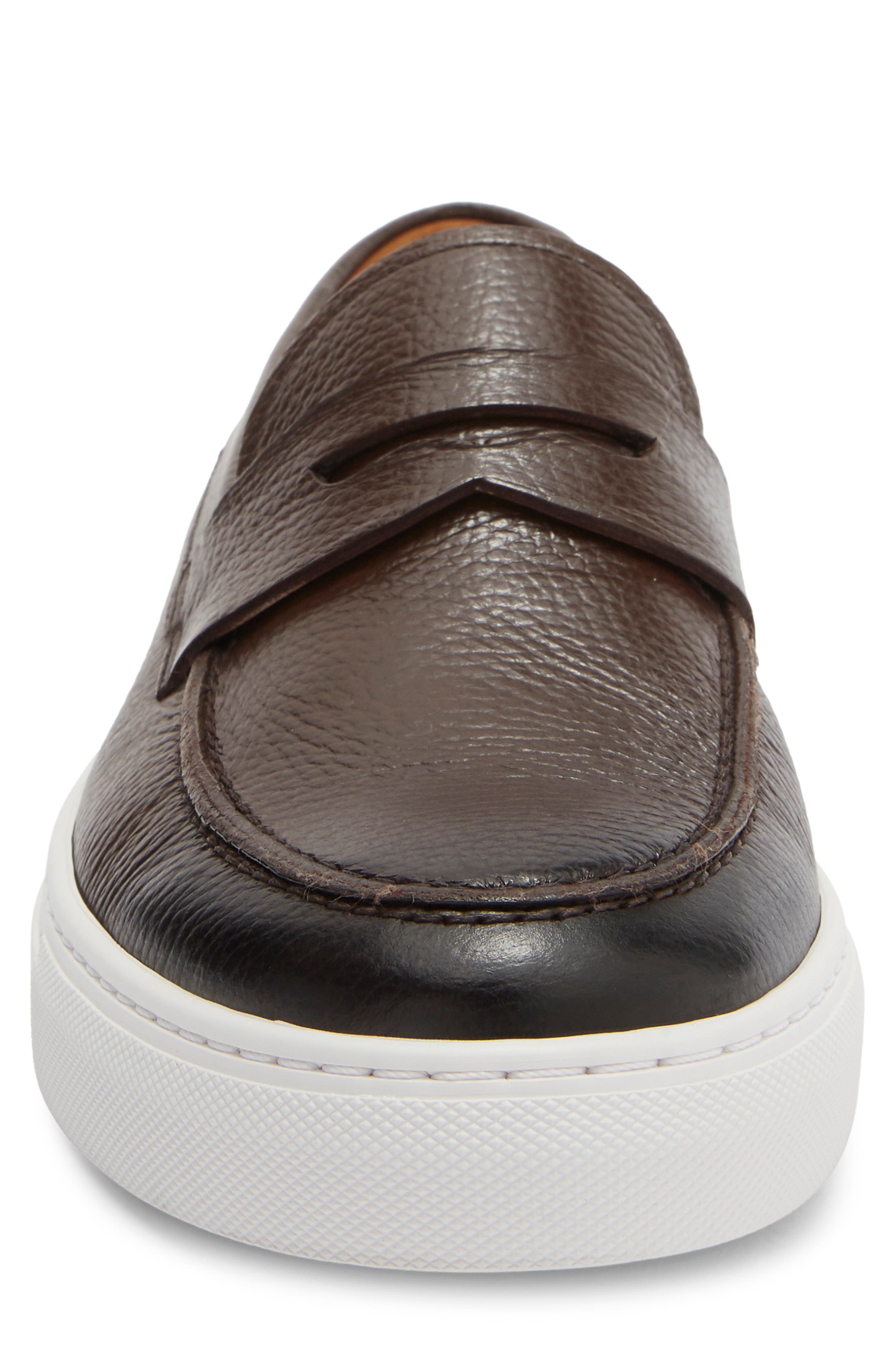 Johnny Penny Loafer Sneaker, Alternate, color, MID BROWN PEBBLE