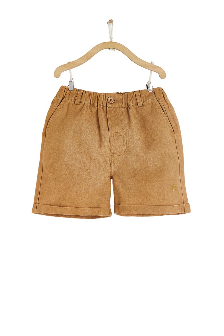 Premium Cotton Manu Bermuda for Infant, Main, color, CAMEL