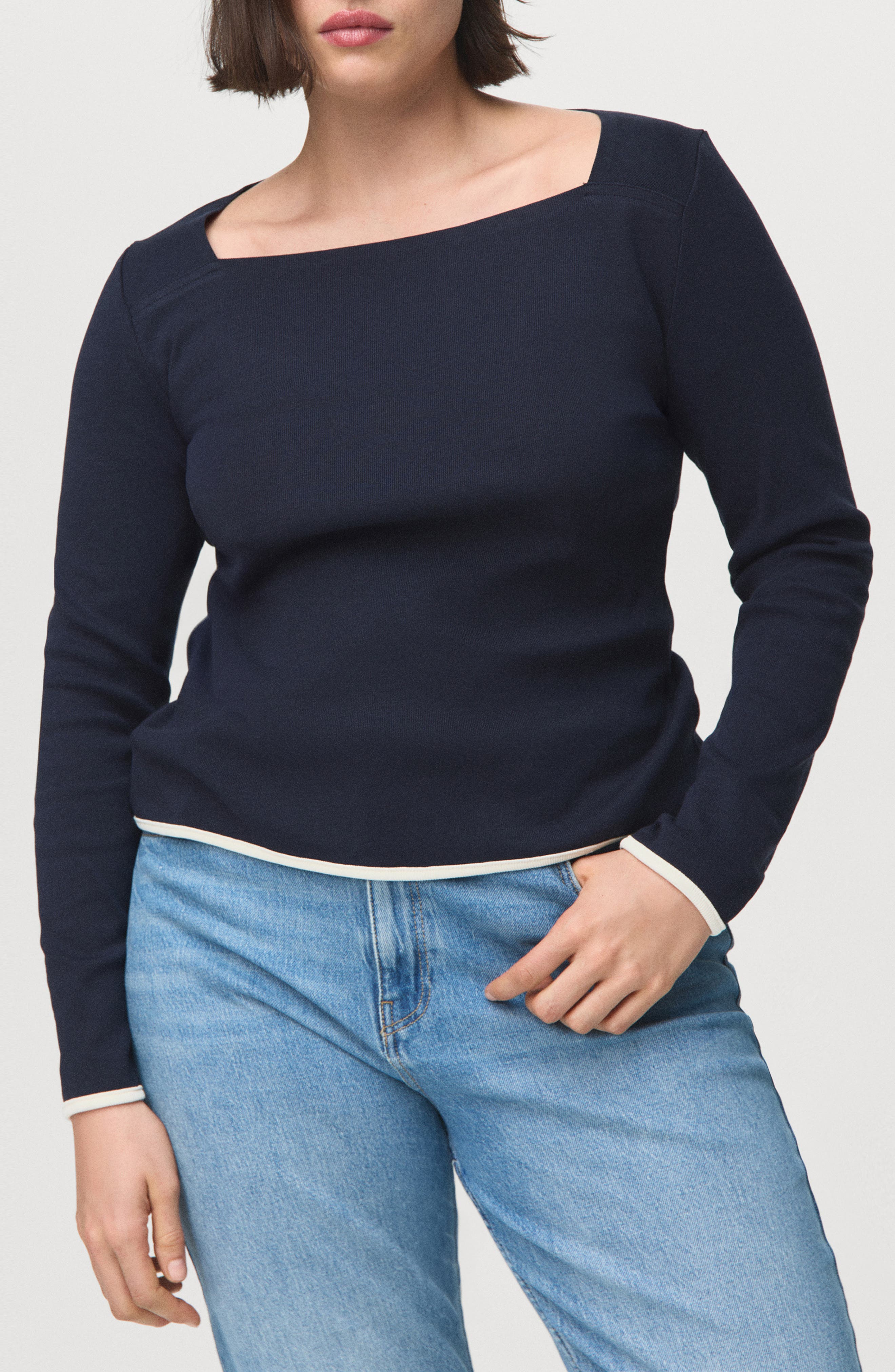 Boat Neck Cotton T-Shirt - image 3