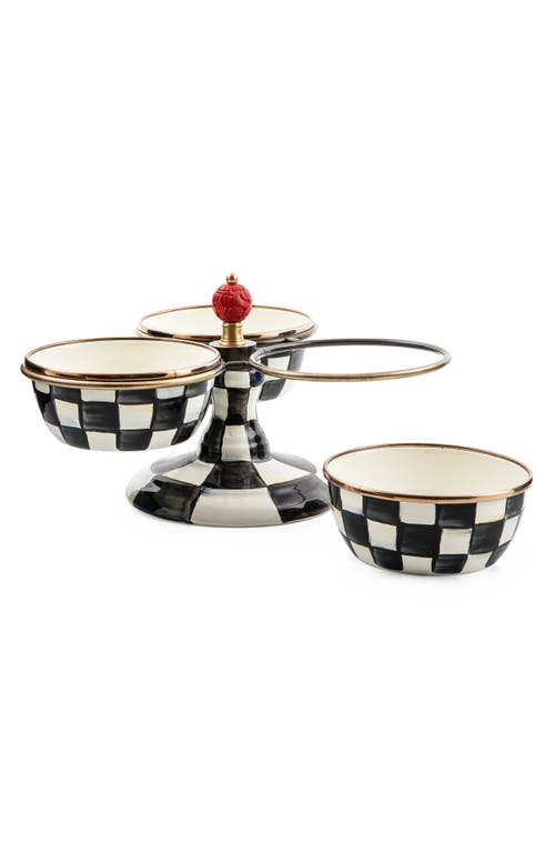 Mackenzie-childs Courtly Check Enamel Triplicity In Black