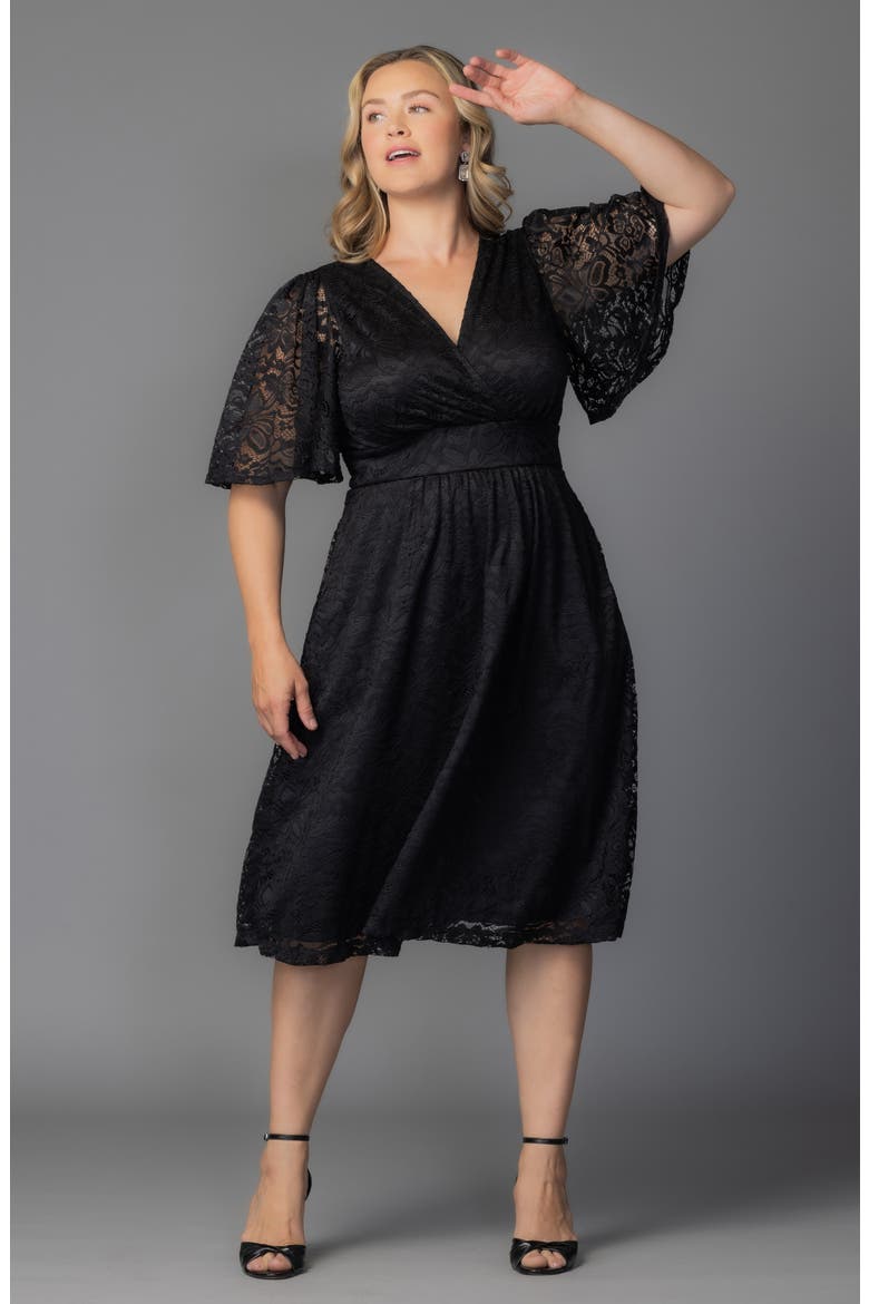 Fable Lace Cocktail Dress, Alternate, color, ONYX