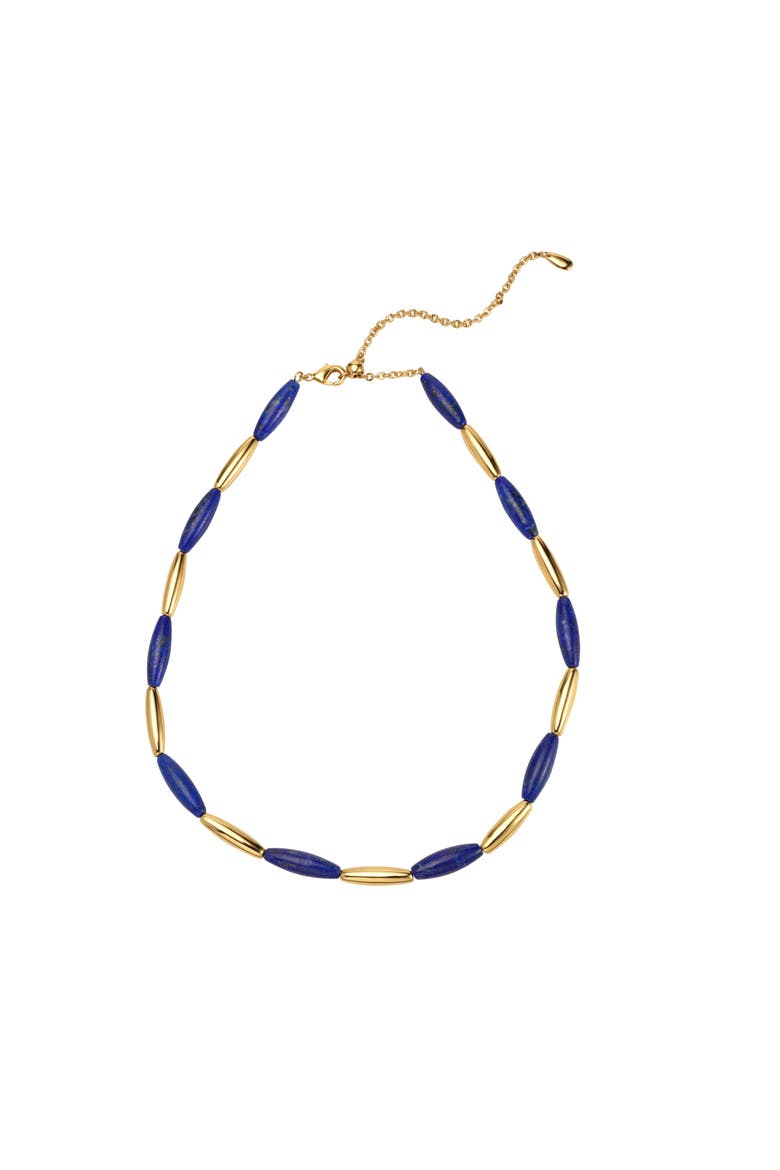 Ishtar Goddess Necklace, Main, color, Gold&Blue