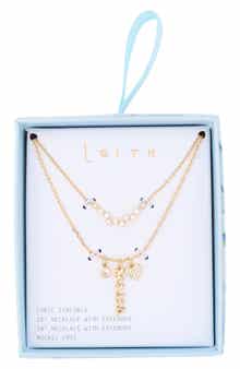 Leith Set of 2 Mama Cluster Charm Necklaces