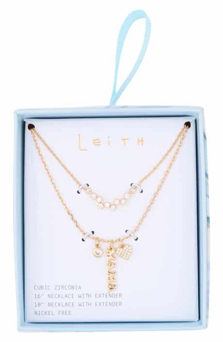 Leith Set of 2 Mama Cluster Charm Necklaces