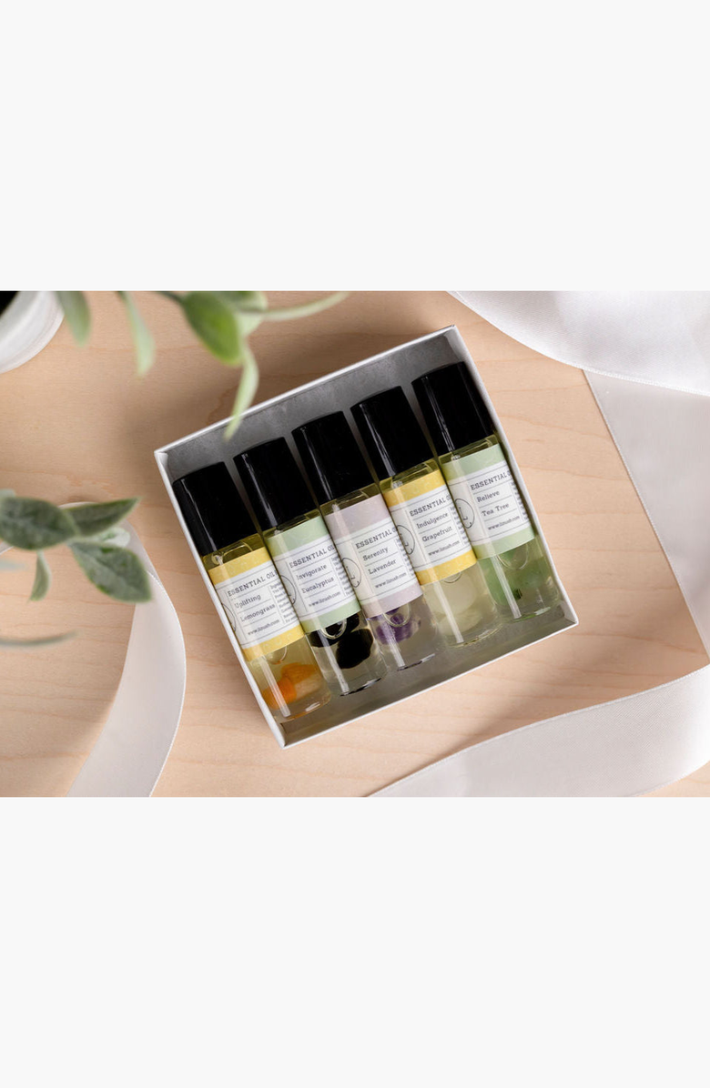 Lizush Essential Oils Roll-On with Crystals Set, Alternate, color, NO COLOR