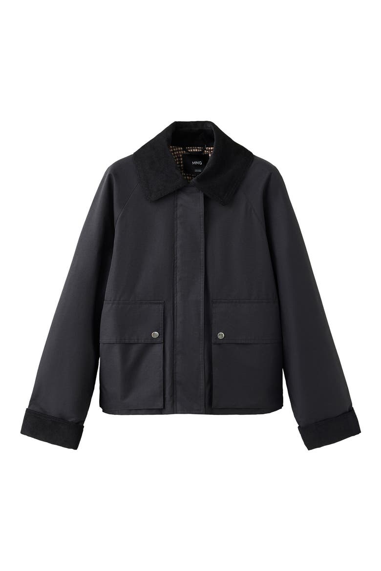 Cotton Blend Barn Jacket, Main, color, BLACK