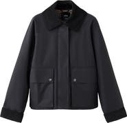 MANGO Cotton Blend Barn Jacket