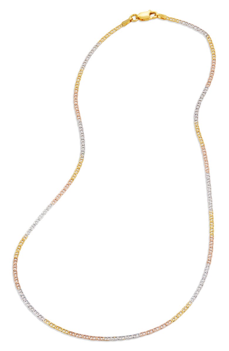 SAVVY CIE JEWELS Mixed Metallic Chain Necklace, Main, color, 