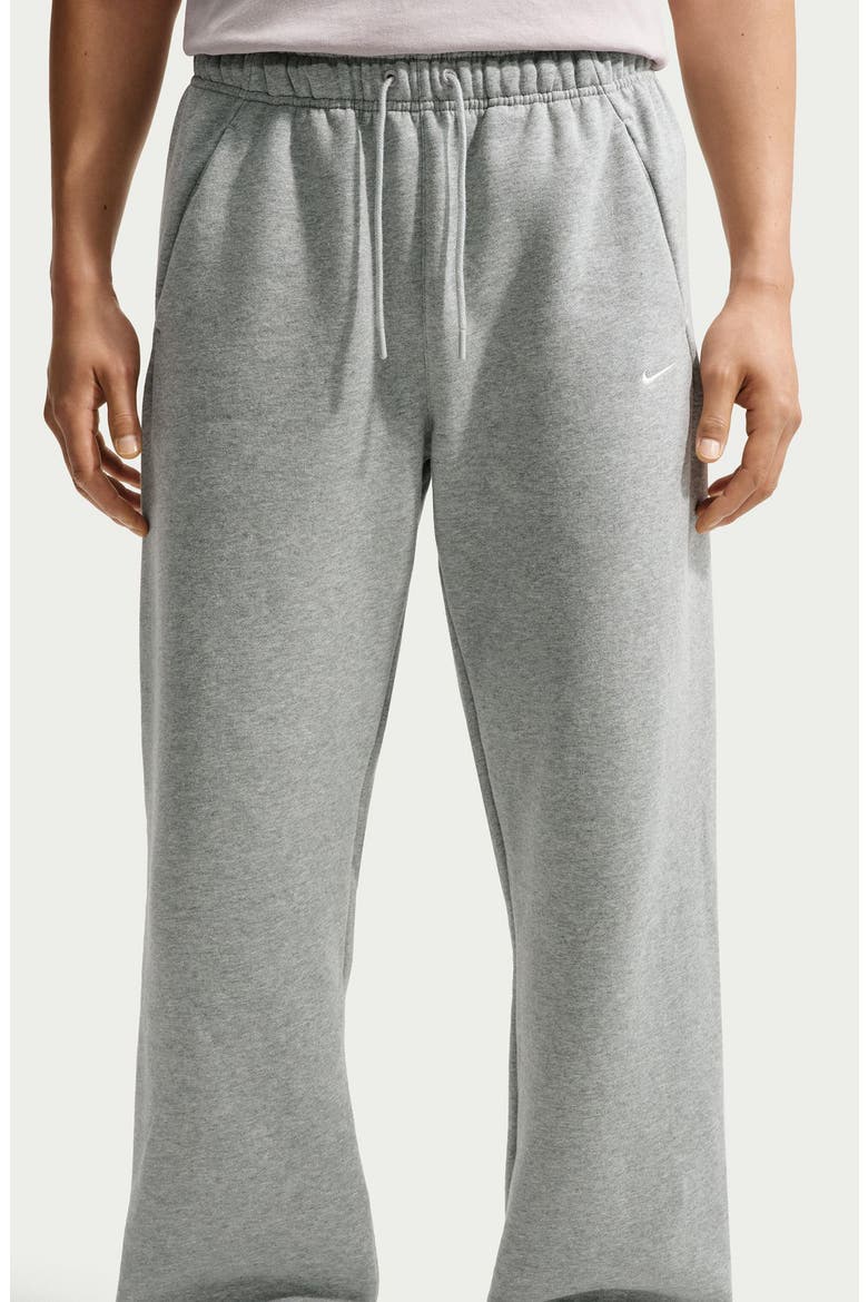 Solo Swoosh Bungee Sweatpants, Alternate, color, 063 D GR H/SAIL