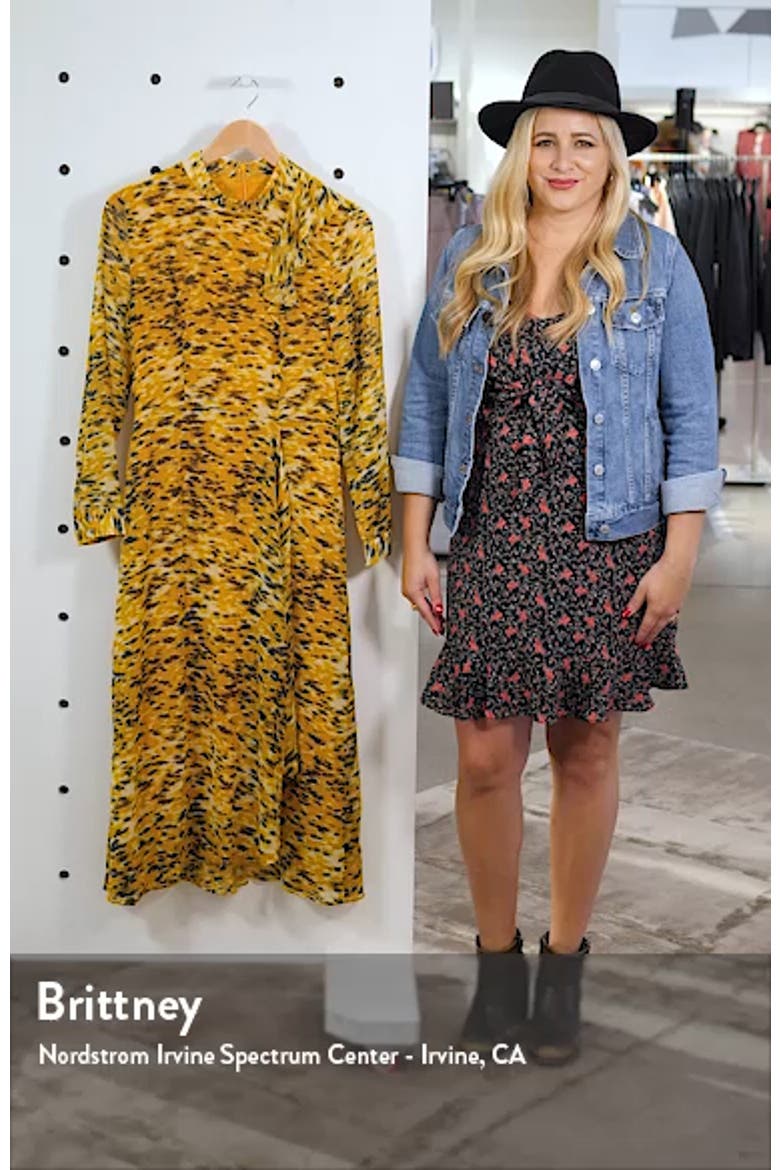 Ines Ikat Animal Print Long Sleeve Dress video