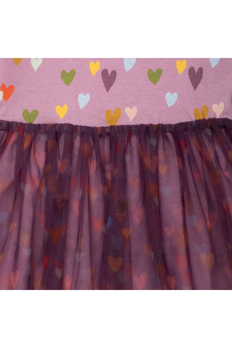 Mini Hearts Tulle Dress, Alternate, color, Orchid Haze/Multi