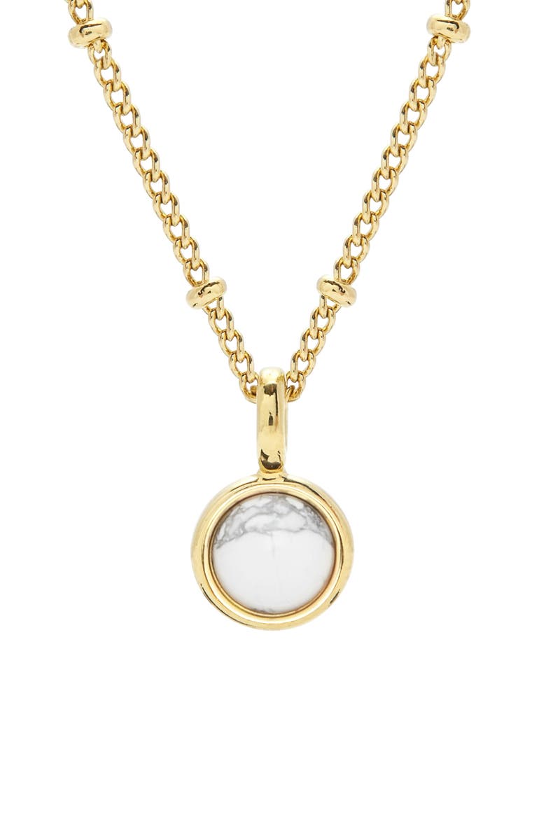 Nola Stone Pendant Necklace, Alternate, color, GOLD