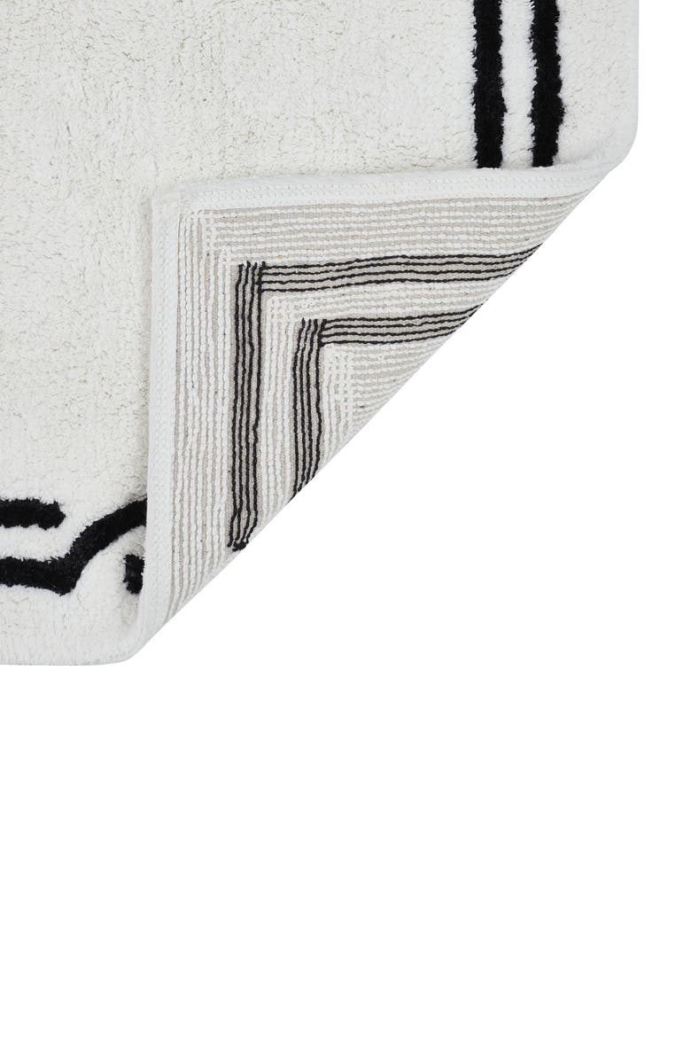 VCNY HOME Black & White Border Bath Rug, Alternate, color,