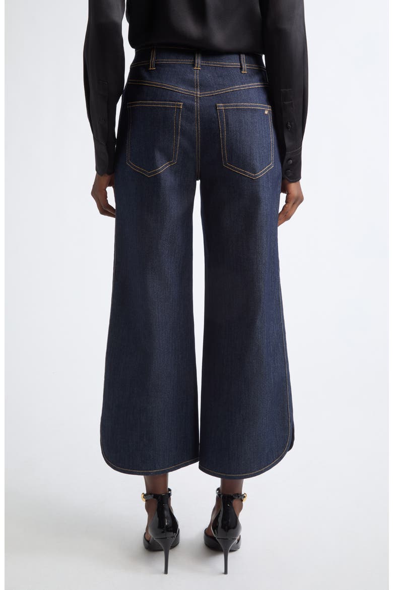 Delphy High Waist Crop Wide Leg Jeans, Alternate, color, INDIGO