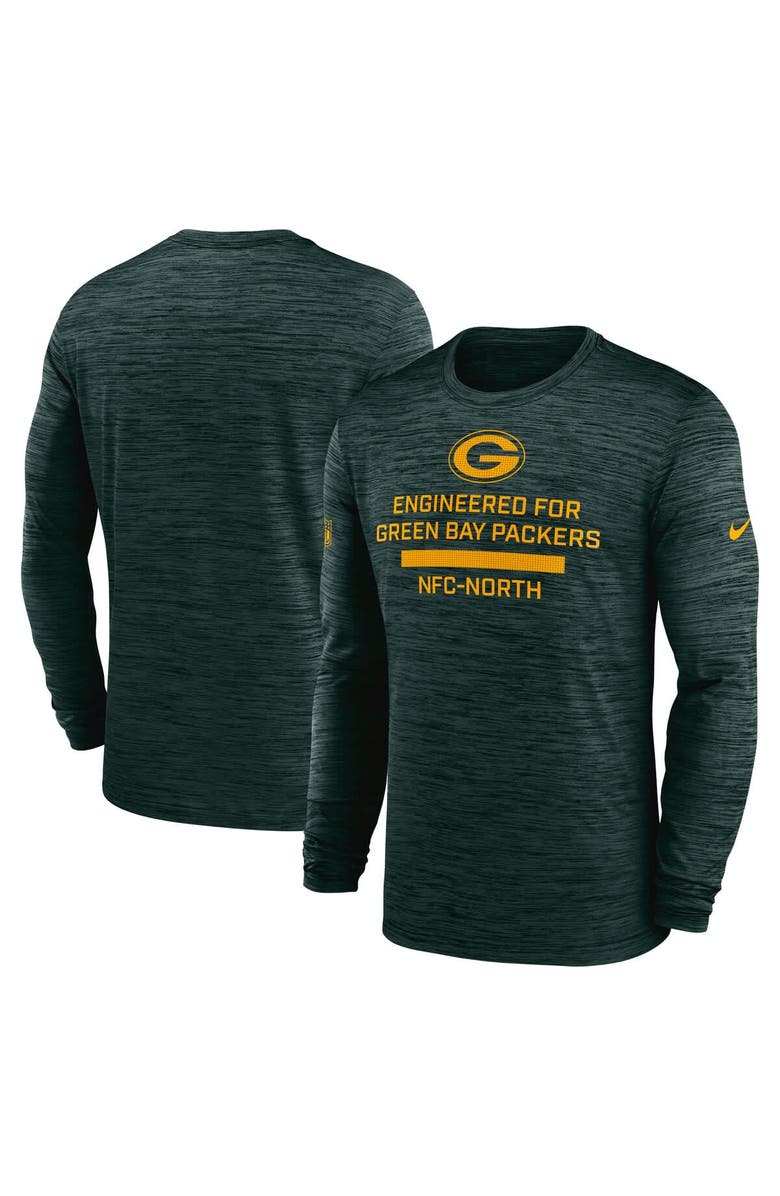 Nike Men's Nike Green Green Bay Packers Sideline Velocity Performance Long Sleeve T-Shirt, Main, color, Green