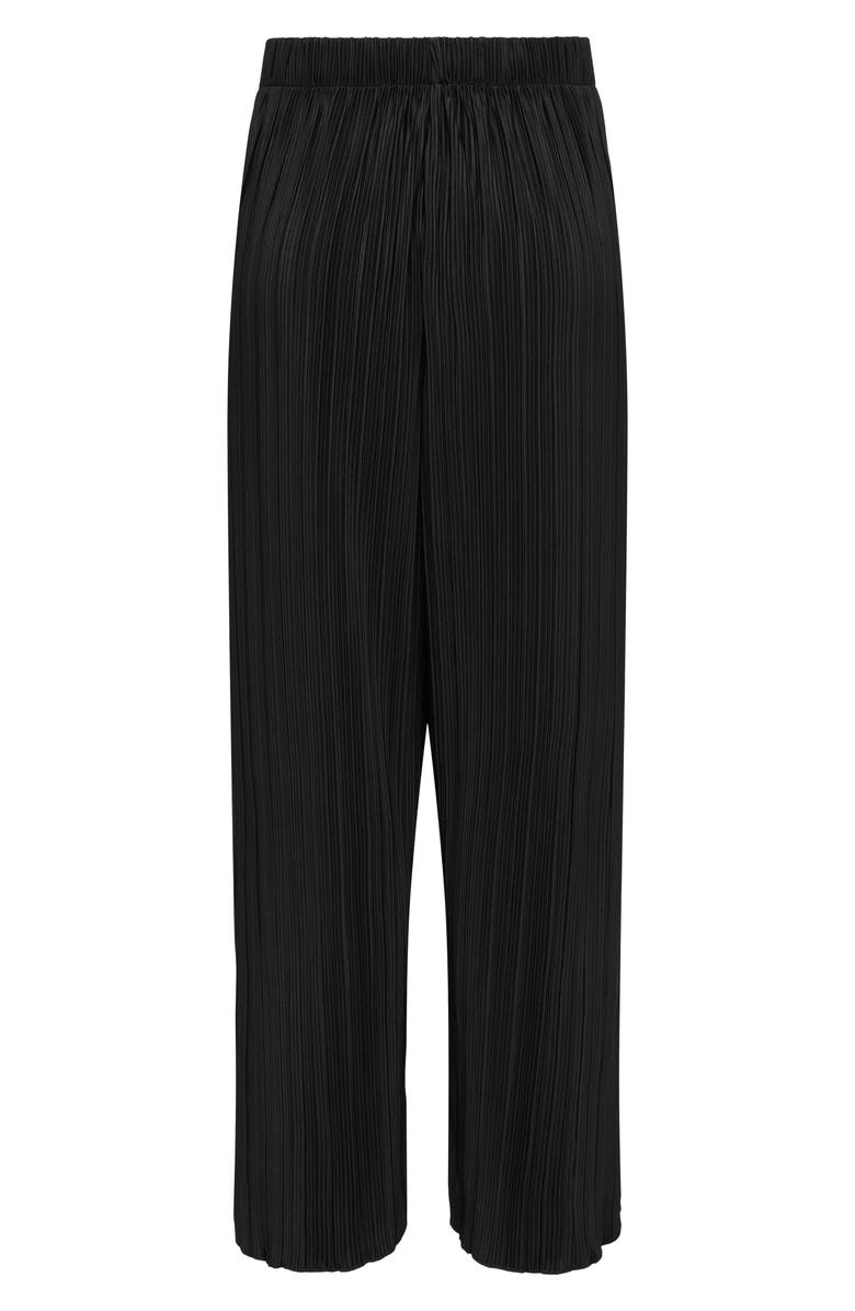 Only Pery High Waist Plissé Flare Leg Pants, Alternate, color, Black