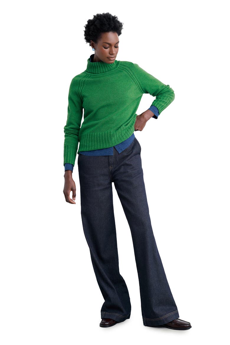 Basset Cove Merino Wool Blend Turtleneck Sweater, Alternate, color, HEDGEROW