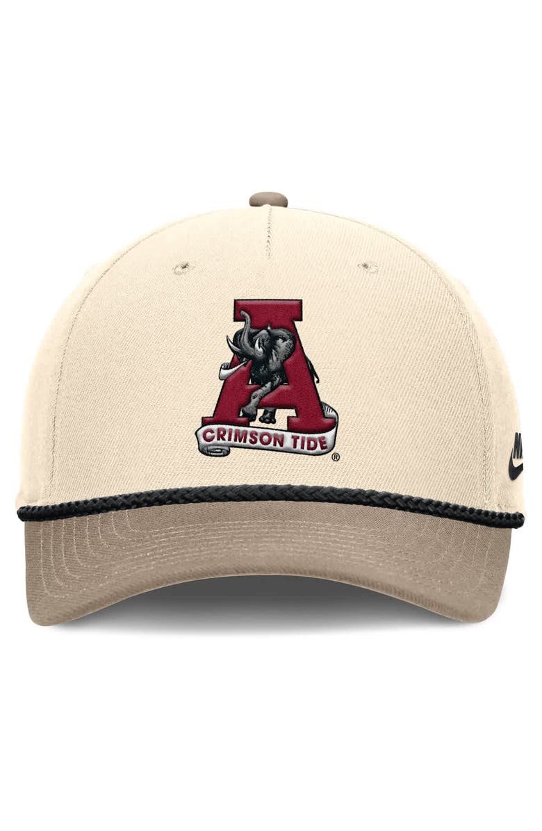Nike Men's Nike Natural Alabama Crimson Tide Rise Legacy Throwback Logo Adjustable Hat, Alternate, color, 