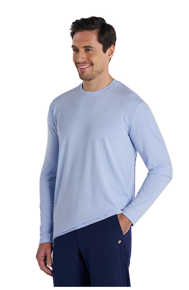 Coolibar Men's Long Sleeve T-Shirt - UPF 50+ Sun Protection - Morada, Main, color, Periwinkle Purple