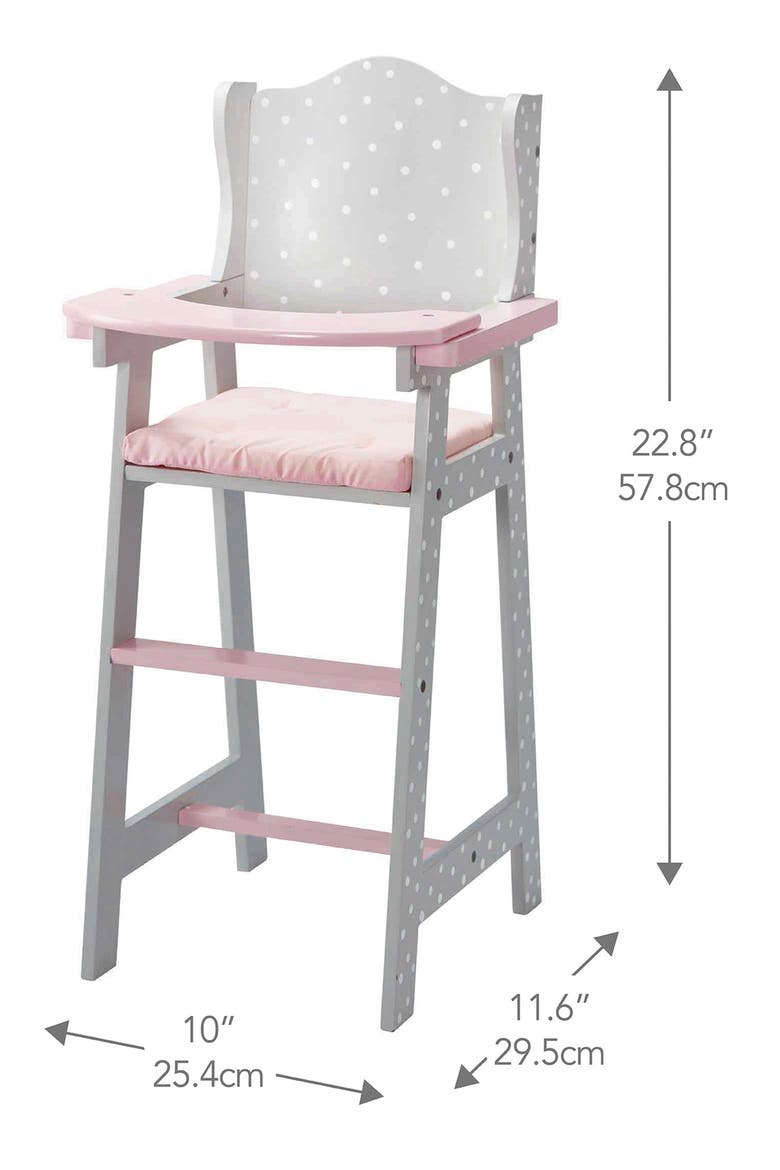Olivia's Little World Baby Doll High Chair, Alternate, color, GRAY