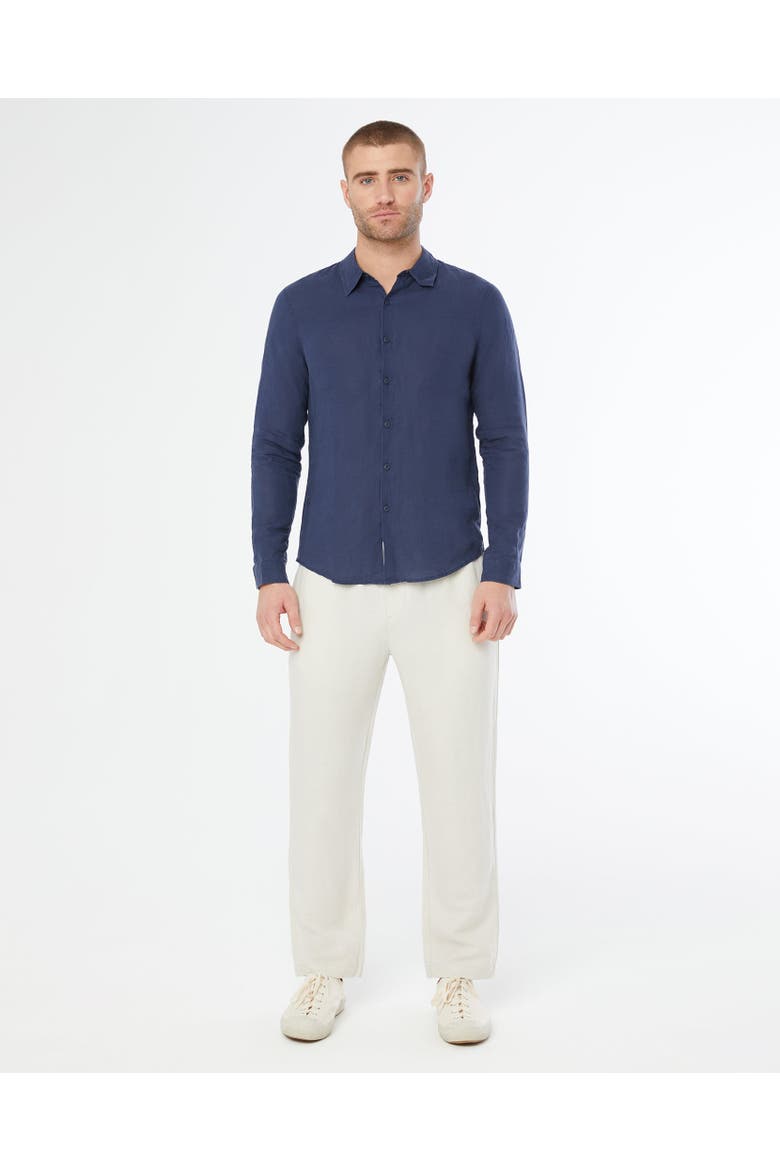 Air Linen Long Sleeve Shirt, Alternate, color, DEEP NAVY