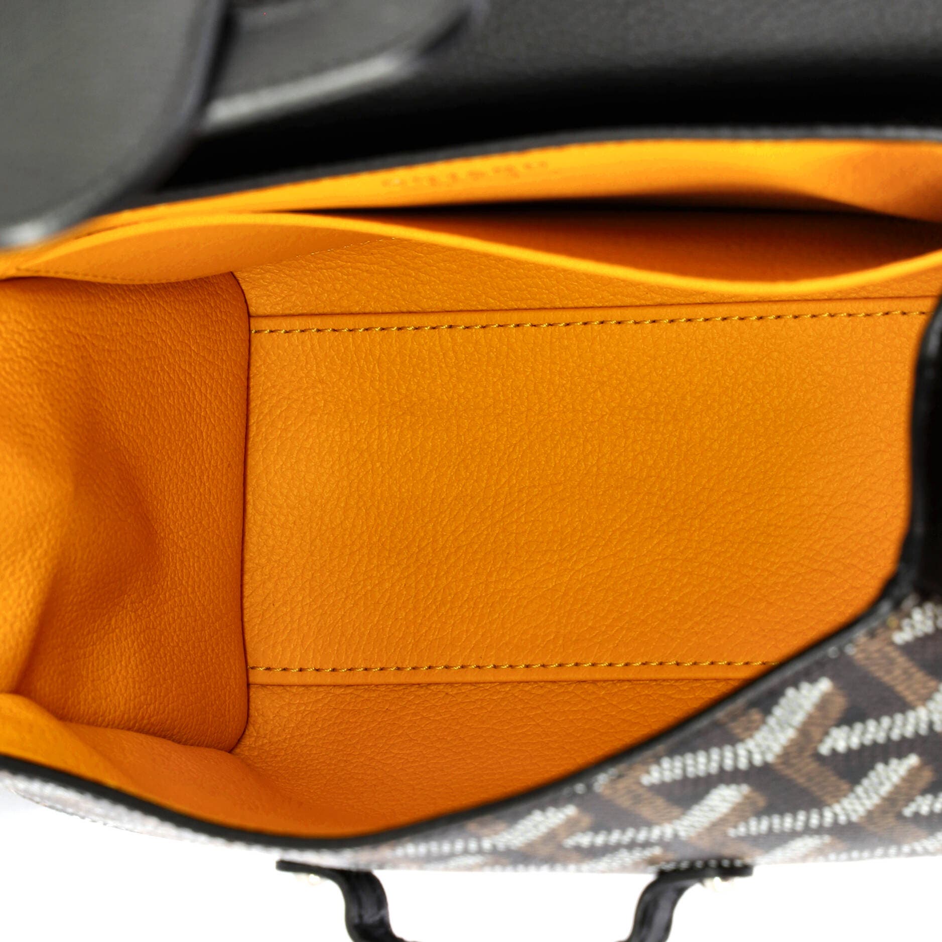 Pre-Owned Goyard Saigon Top Handle Bag Coated Canvas with Leather Mini, Alternate, color, Brown