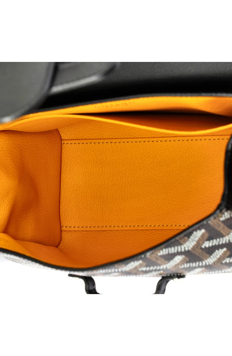 Pre-Owned Goyard Saigon Top Handle Bag Coated Canvas with Leather Mini, Alternate, color, Brown